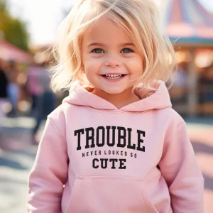 Trouble Never Looked So Cute Kids Hoodie girls jeans best deals