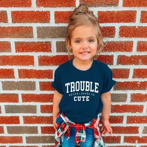 Trouble Never Looked So Cute Kids T-Shirt girls pajamas promo
