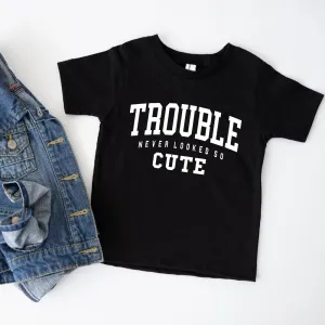 Trouble Never Looked So Cute Kids T-Shirt girls pajamas promo
