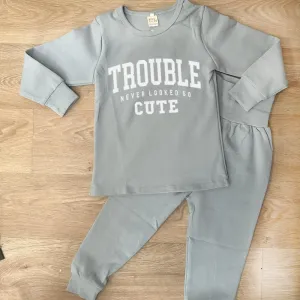 Trouble Never Looked So Cute Lounge Set girls skirts clearance