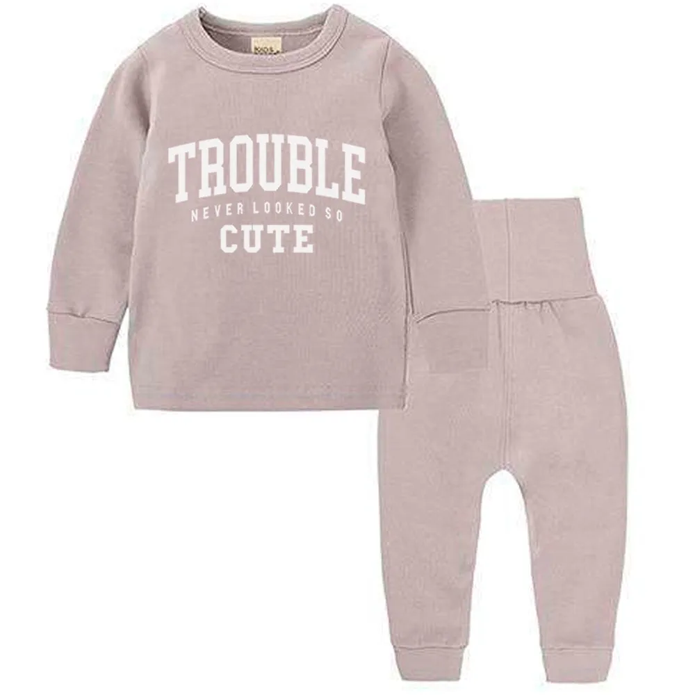 Trouble Never Looked So Cute Lounge Set girls skirts clearance