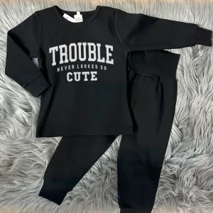 Trouble Never Looked So Cute Lounge Set girls skirts clearance