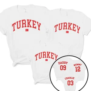 Turkey Stadium Family T-Shirts White daddy outfits clearance