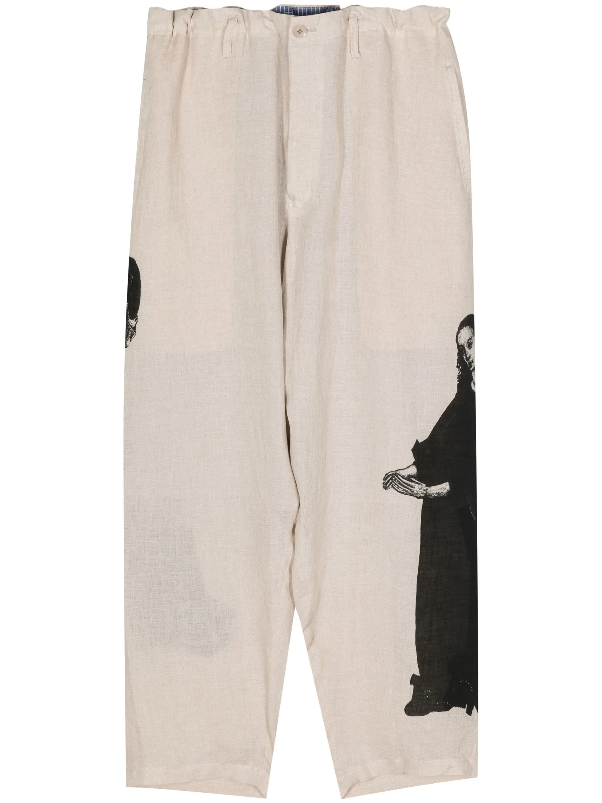 U-Lady Print Tapered Trousers cheap bottoms online shop