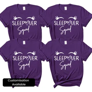 Up All Night- Sleepover Squad Matching T-Shirts Purple girls jeans best deals