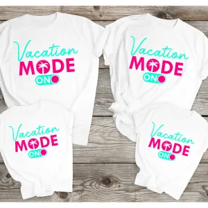 Vacation Mode- On Family Matching White T-Shirts pregnancy clothes clearance