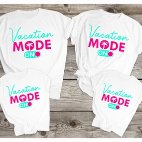 Vacation Mode- On Family Matching White T-Shirts baby bump outfits discount