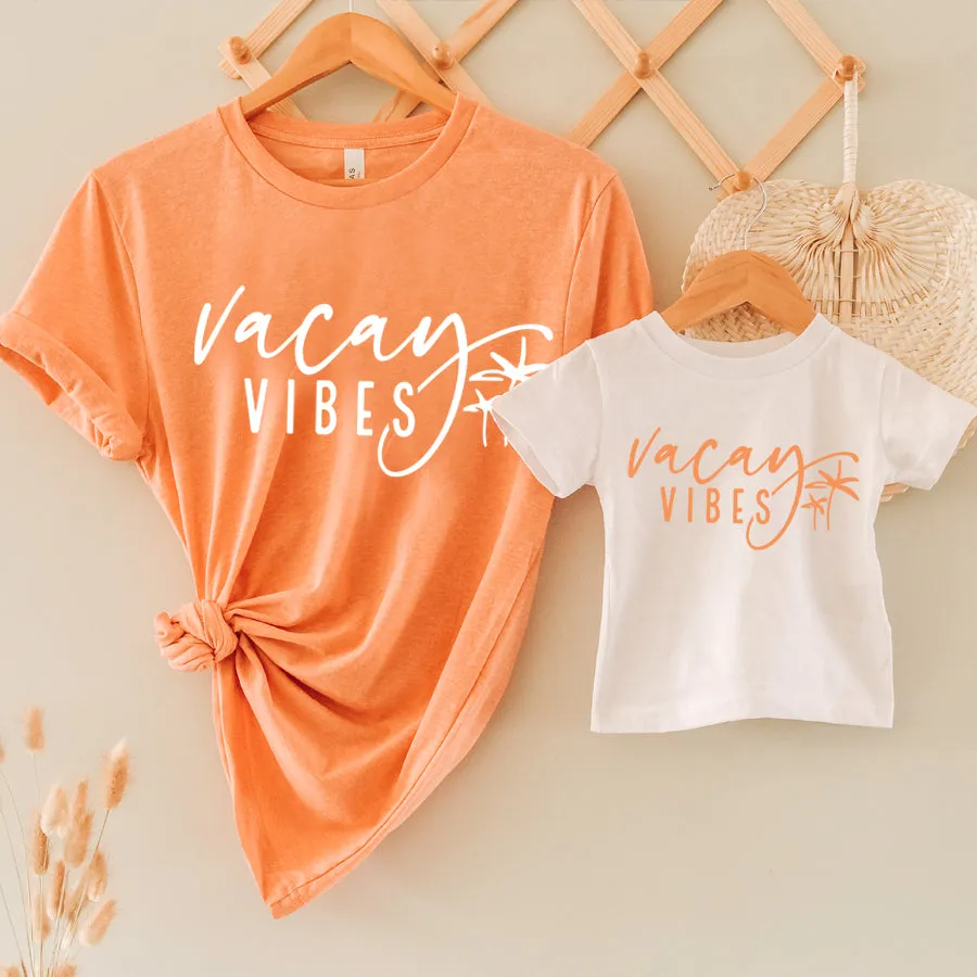 Vacay Vibes Matching Summer T-Shirts maternity leggings online