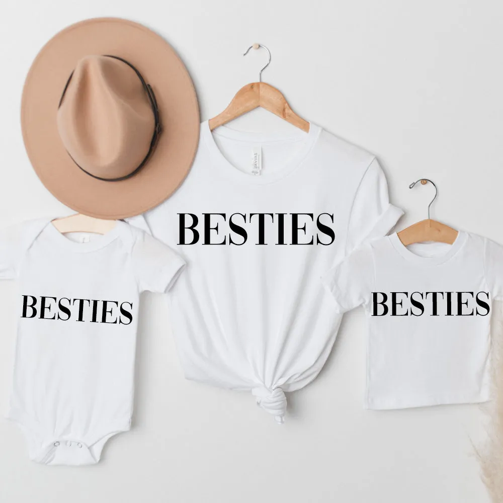 Vogue Besties Matching T-Shirts & Bodysuit- White