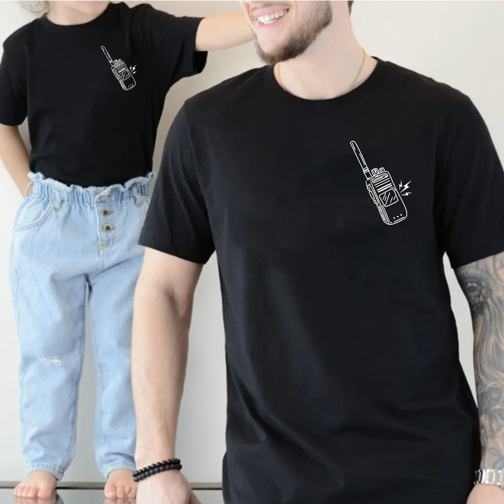 Walkie Talkie Matching Front & Back Graphic T-Shirts