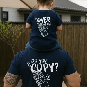 Walkie Talkie Matching Front & Back Graphic T-Shirts fathers day sale outfits