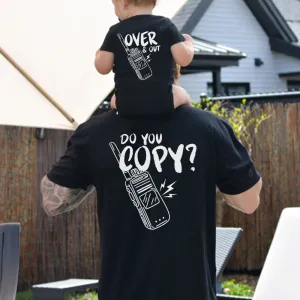 Walkie Talkie Matching Front & Back Graphic T-Shirts fathers day sale outfits