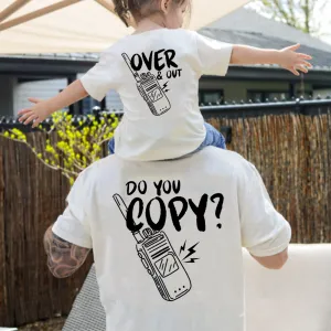 Walkie Talkie Matching Front & Back Graphic T-Shirts fathers day sale outfits