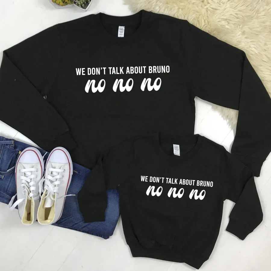 We Don't Talk About Bruno No Matching Black Sweatshirts maternity wear outlet