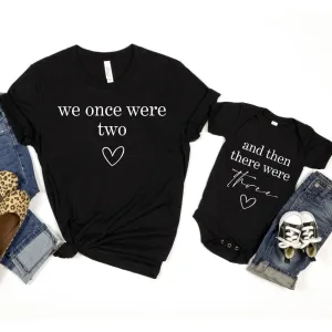 We Once Were Two & Then 3 Tee & Vest Black discount mum dresses