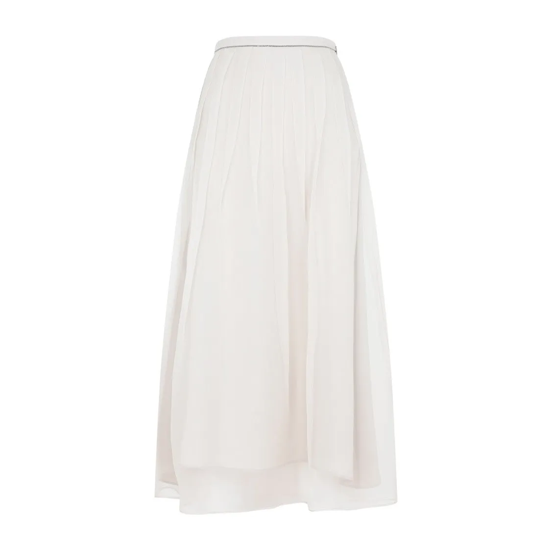 White Silk Skirt