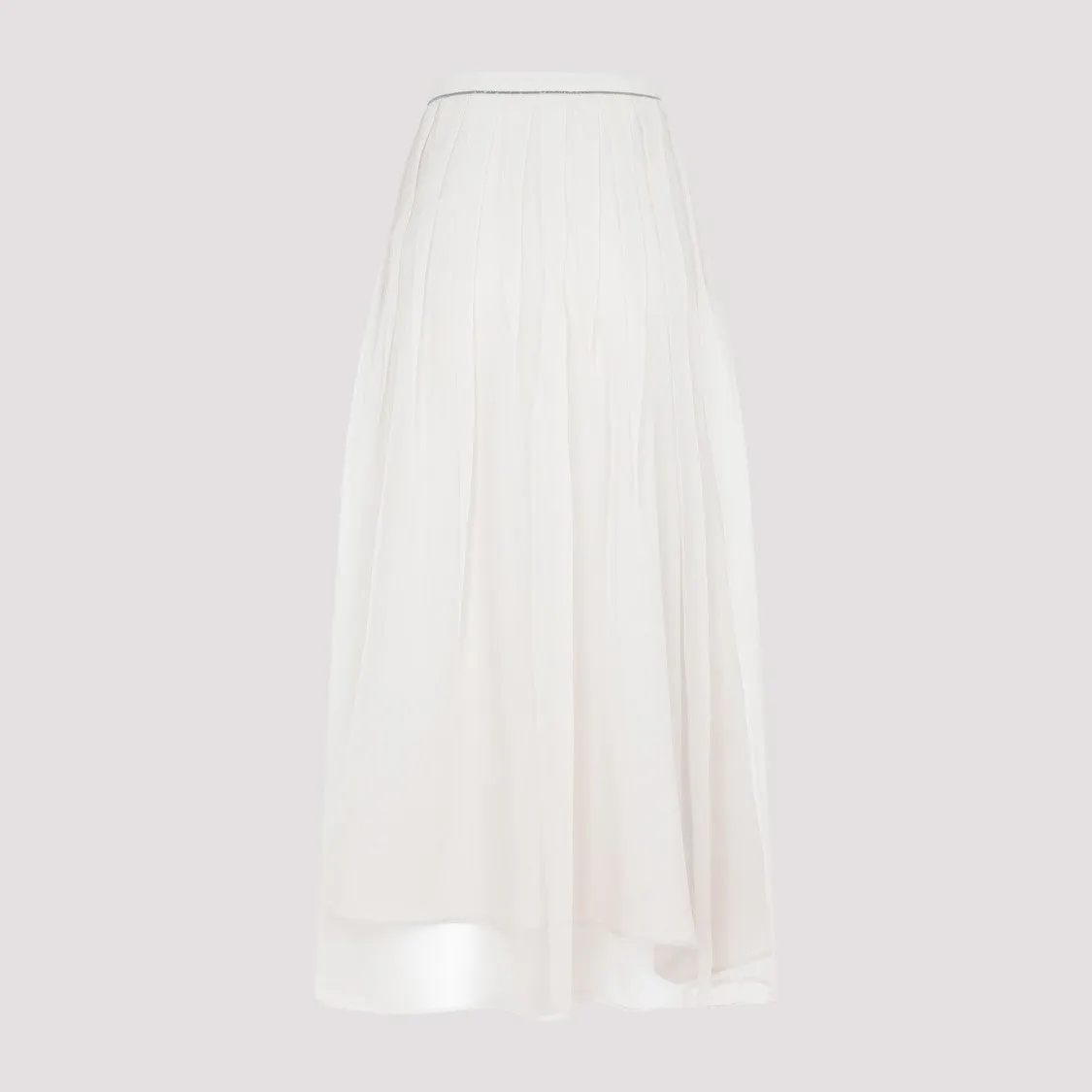 White Silk Skirt
