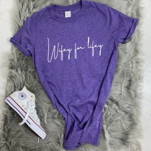 Wifey For Lifey Script Summer T-Shirts (MRK X) nursing bras sale