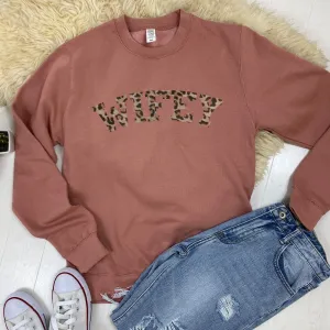 Wifey Leopard Sweatshirt (MRK X) nursing bras sale