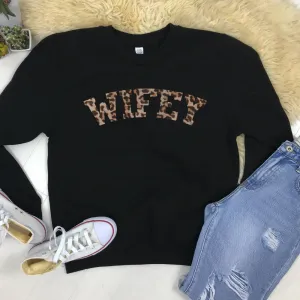 Wifey Leopard Sweatshirt (MRK X) nursing bras sale