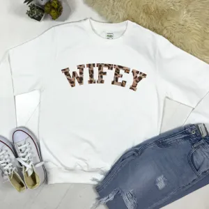 Wifey Leopard Sweatshirt (MRK X) nursing bras sale