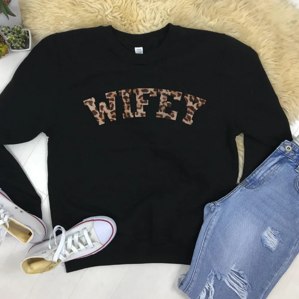 Wifey Leopard Sweatshirt (MRK X)