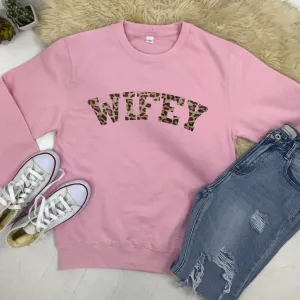 Wifey Leopard Sweatshirt (MRK X) nursing bras sale