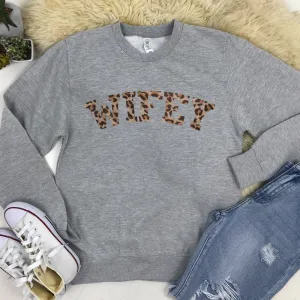 Wifey Leopard Sweatshirt (MRK X) nursing bras sale
