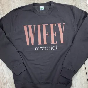 Wifey Material Sweatshirt (MRK X) nursing bras sale