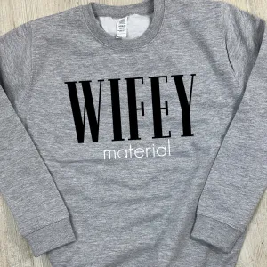 Wifey Material Sweatshirt (MRK X) nursing bras sale