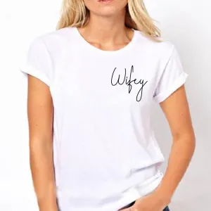 Wifey Mini Logo Script Tee (MRK X) nursing bras sale