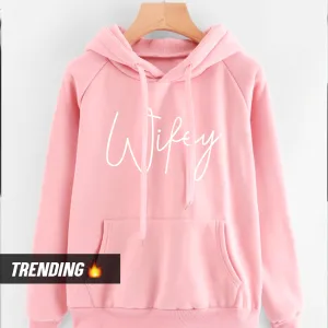 Wifey Script Hoodie (MRK X) nursing bras sale