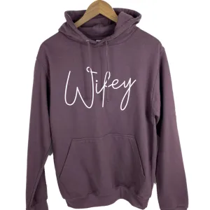 Wifey Script Hoodie (MRK X) nursing bras sale