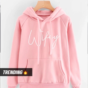 Wifey Script Hoodie (MRK X) mum jeans promo