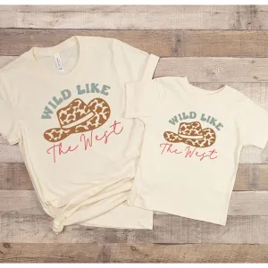 Wild Like The West Country Matching T-Shirts- Natural Raw maternity leggings online