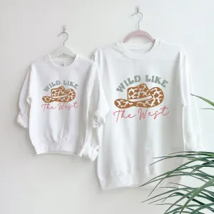 Wild Like The West Country Matching White Sweatshirts nursing tops best deals