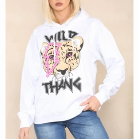 Wild Thing Tiger Lounge Hoodie mum jeans promo