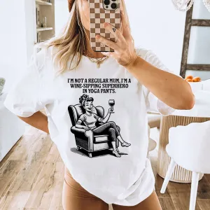 Wine & Yoga Pants T-Shirt maternity dresses promo