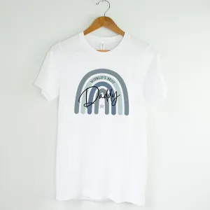 World's Best Daddy Rainbow Star T-Shirt mens dad clothes online