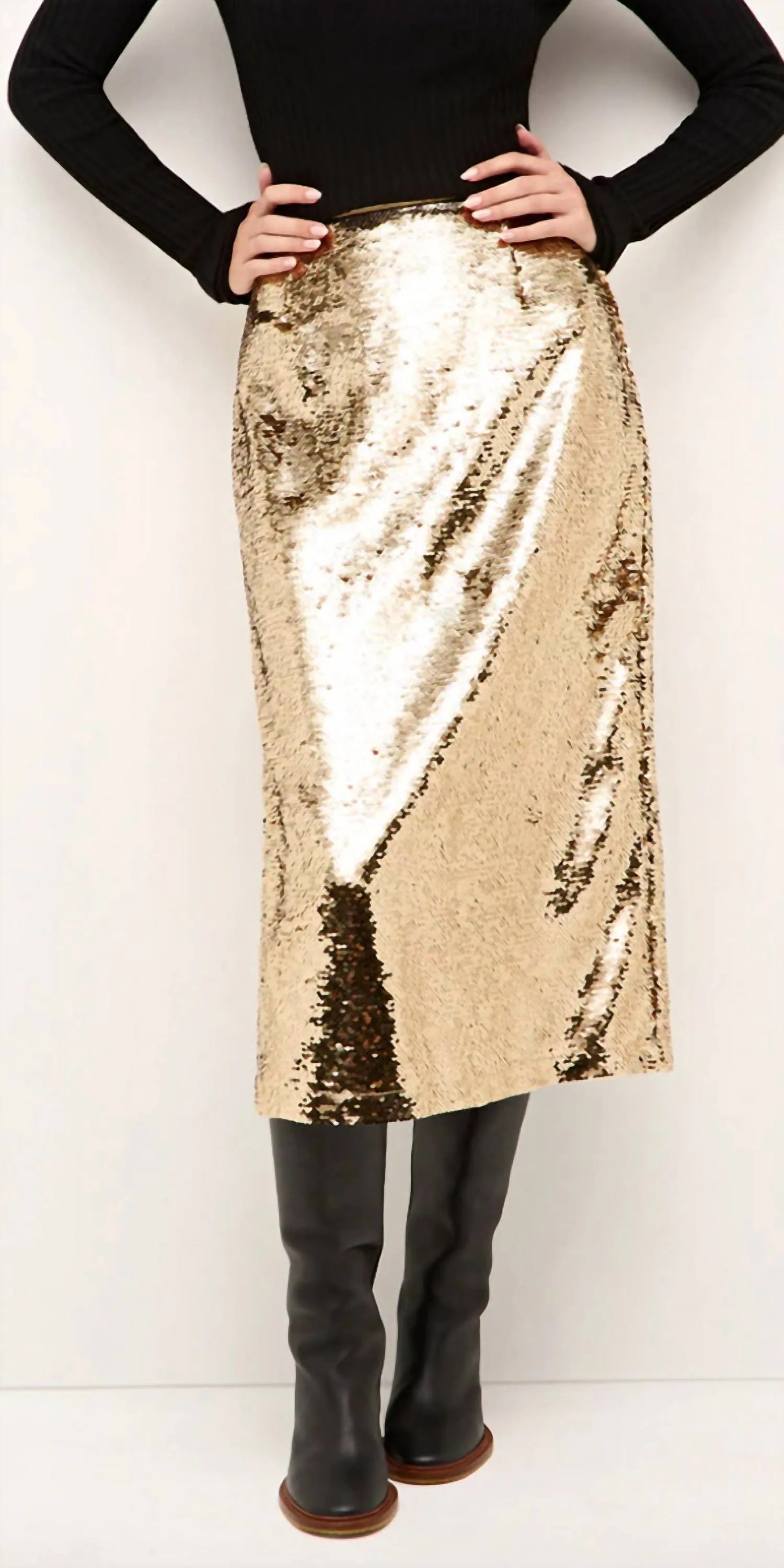Wray Pencil Skirt In Taupe