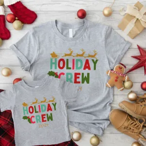 Xmas Holiday Crew 2024 Family Matching Heather Grey T-Shirts pregnancy jeans best price