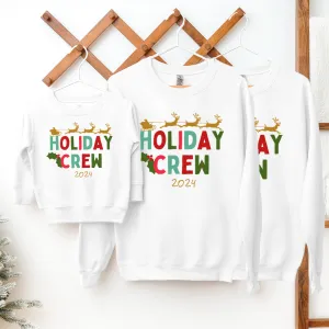 Xmas Holiday Crew 2024 Family Matching White Sweatshirts maternity wear outlet