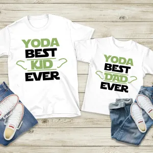 Yoda Best Dad & Kid Matching White T-Shirts fathers day sale outfits