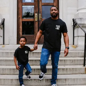 You   Me Dad Matching T-Shirts - Black fathers day sale outfits