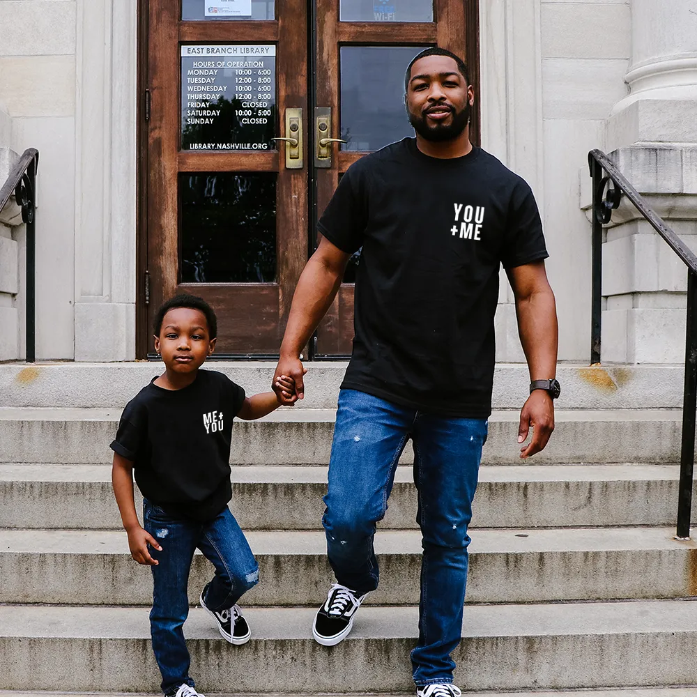 You   Me Dad Matching T-Shirts - Black fathers day sale outfits