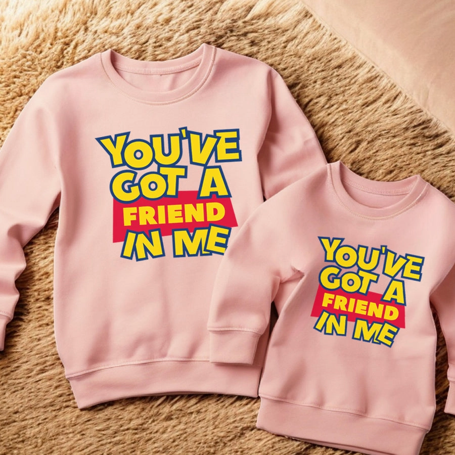 You've Got A Friend In Me Matching Pink Sweatshirts baby bump outfits discount