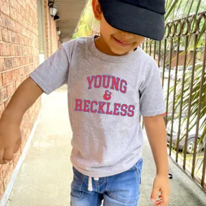 Young & Reckless College Kids Blue/Red T-shirt boys apparel promo code
