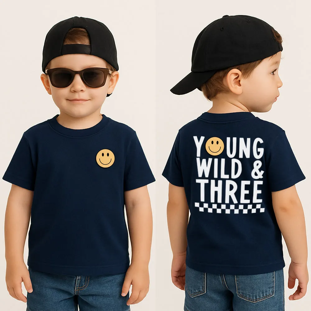 Young Wild & Three Smiley Face T-Shirt boys apparel promo code