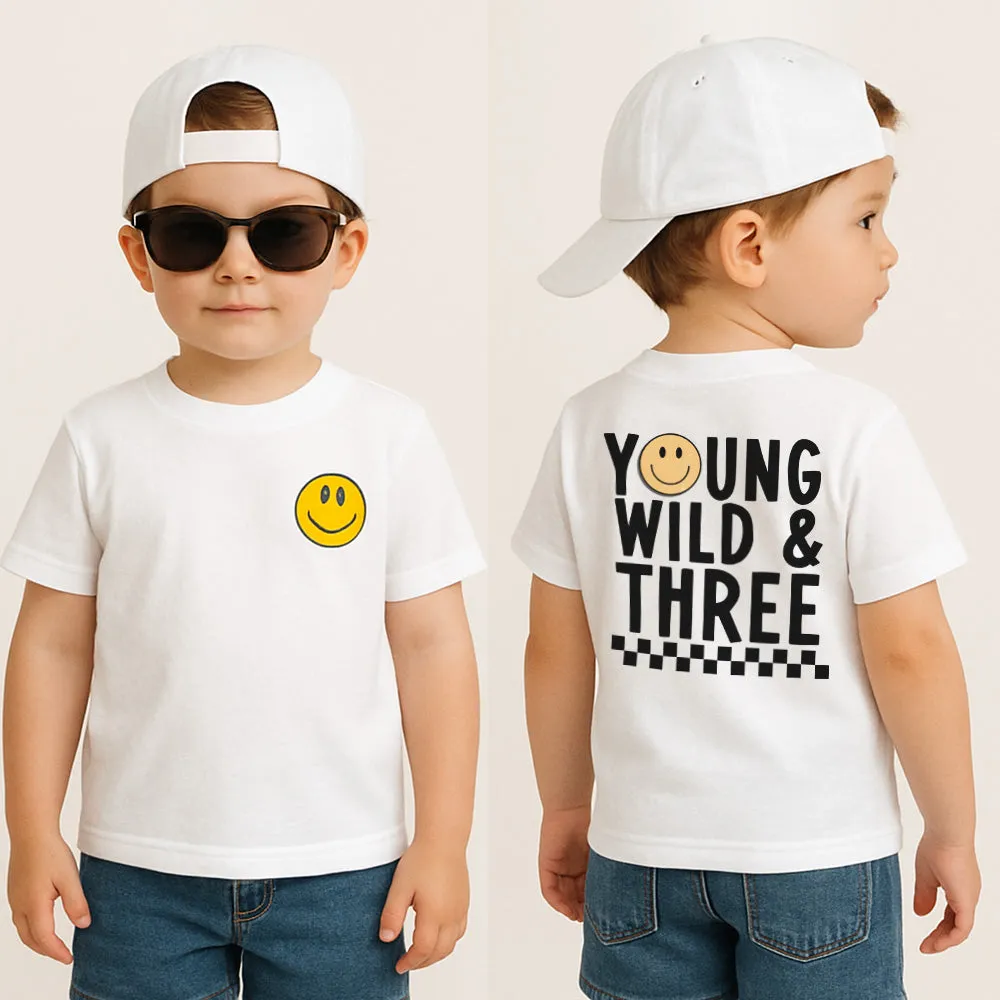 Young Wild & Three Smiley Face T-Shirt boys apparel promo code