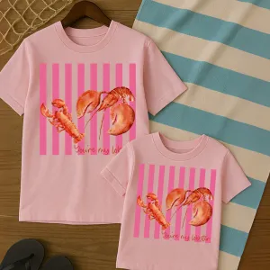 You're My Lobster Beach Striped Matching T-Shirts Pink maternity leggings online